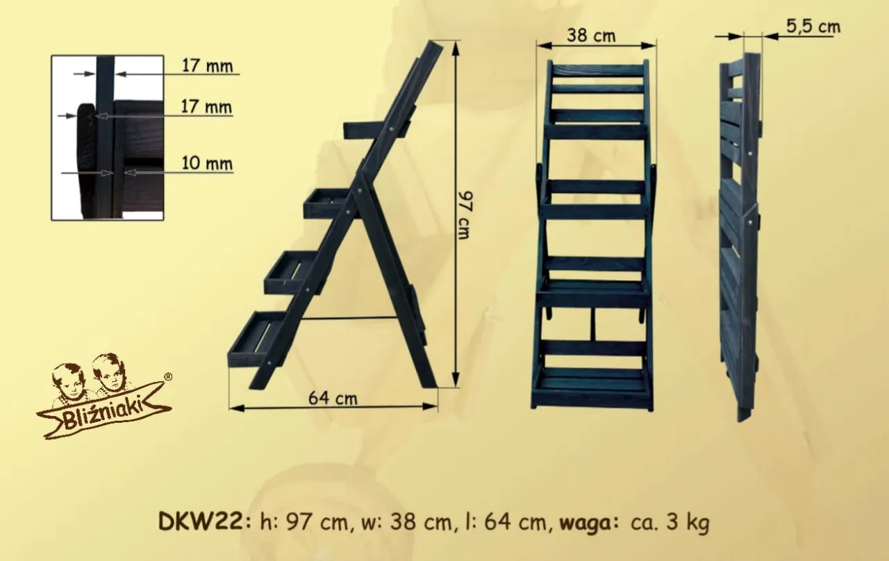 Zdjęcie Jak stworzyć kwietnik drewniany drabinkę – prosty projekt DIY krok po kroku