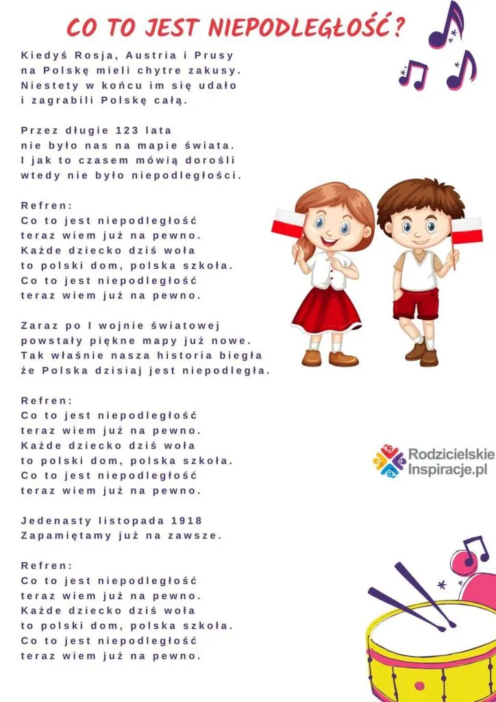 Zdjęcie Podkład muzyczny Co to jest niepodległość - edukacja dla dzieci