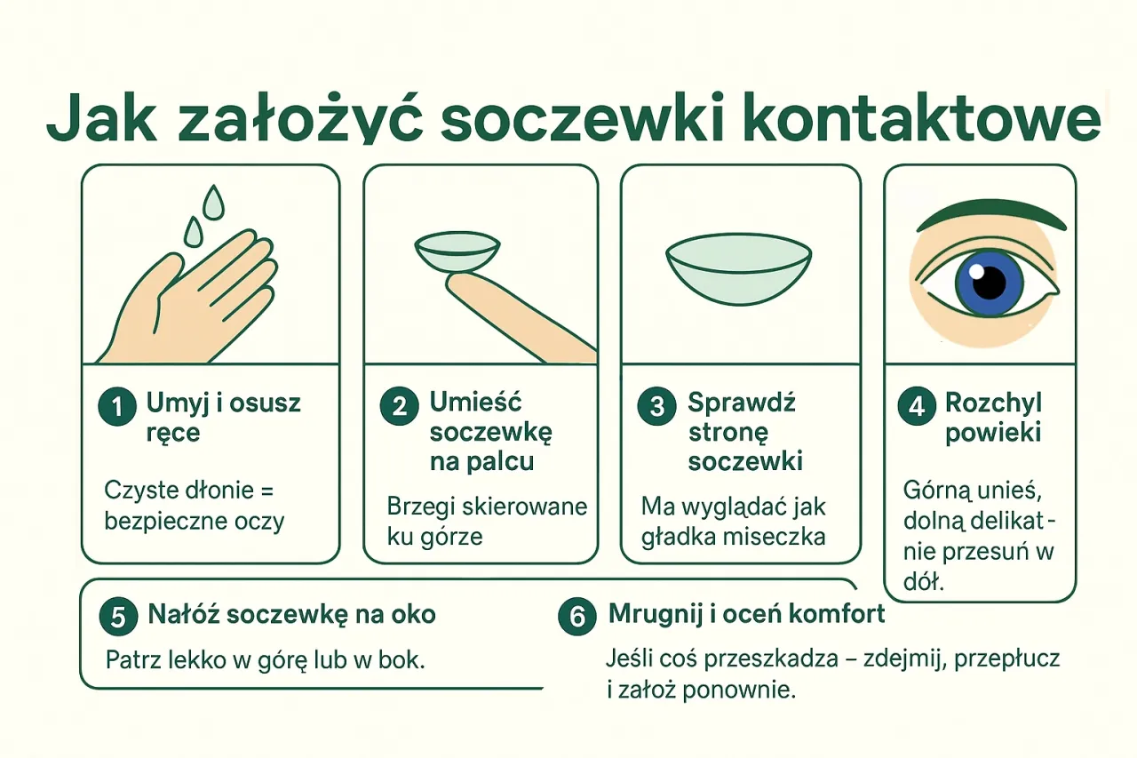 Zdjęcie Jak założyć soczewki kolorowe? Bezpieczny poradnik krok po kroku