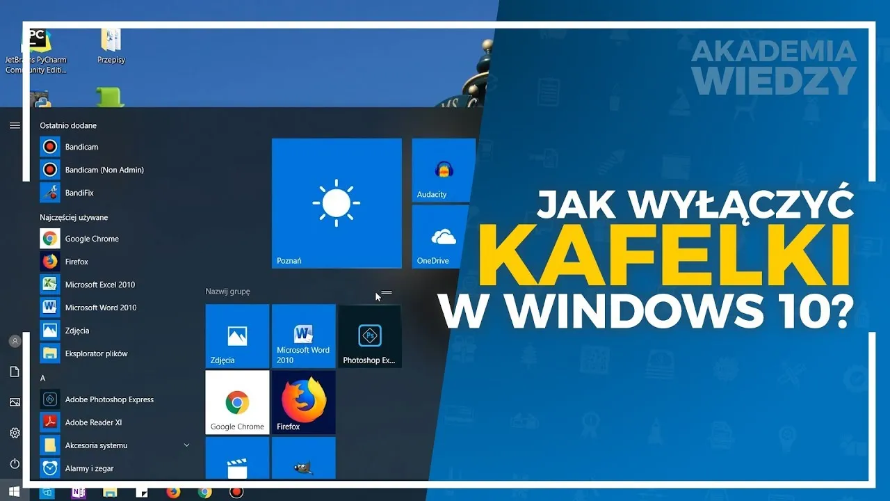 Zdjęcie Jak wyłączyć kafelki w Windows 10 i uprościć swoje menu Start