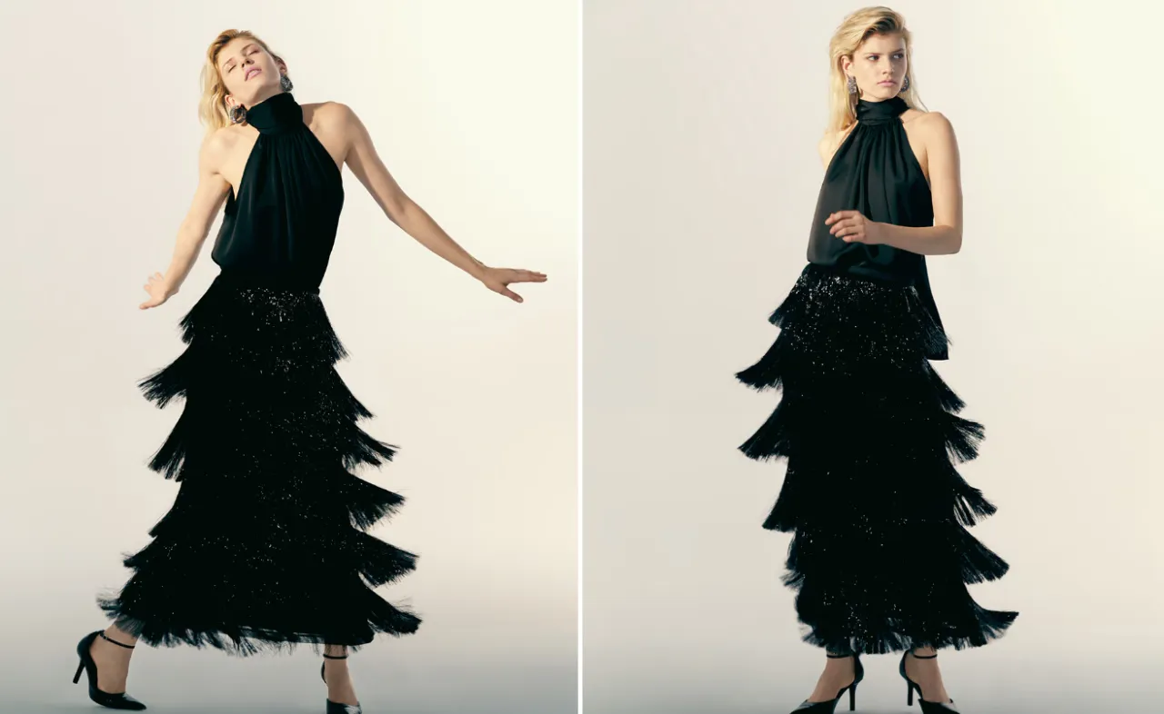 Zdjęcie Falda de flecos Sfera: ¿Por qué es viral? Looks y dónde comprar.