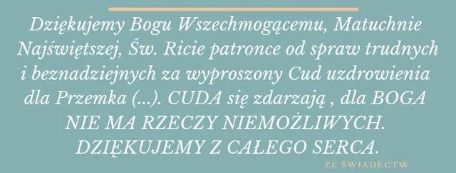 Zdjęcie Czy modlitwa do św. Rity działa? Cuda i świadectwa w trudnych chwilach