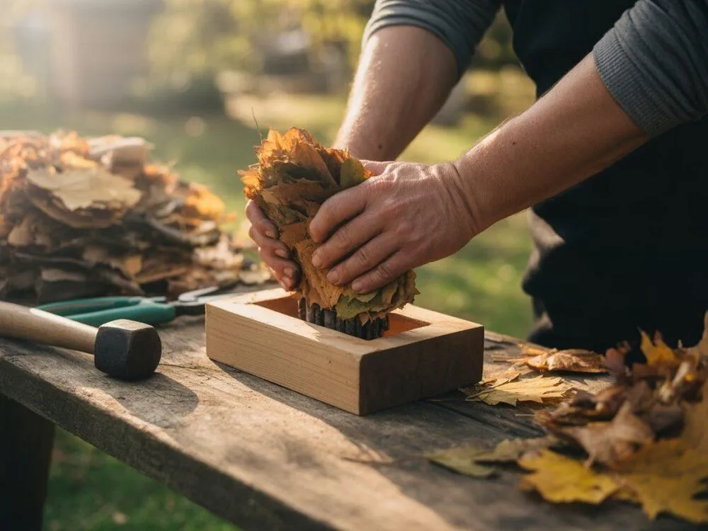 Zdjęcie Brykiet z liści: Praktyczny poradnik, opłacalność i prawo