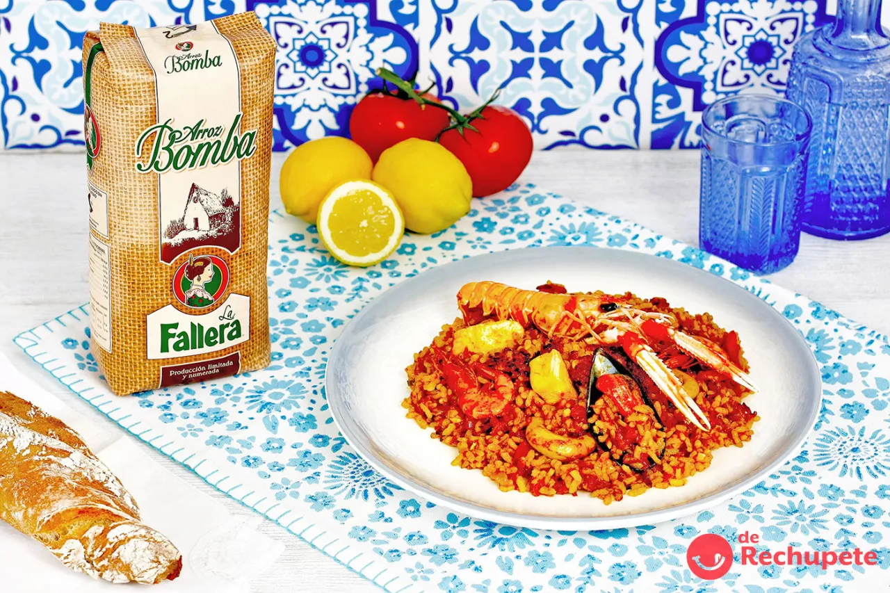 Zdjęcie Receta infalible de paella de marisco para 8 personas deliciosa