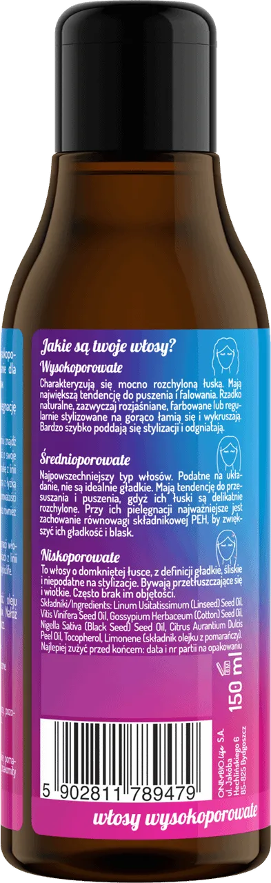 Zdjęcie Jak stosować Onlybio olejek do włosów wysokoporowatych dla najlepszych efektów
