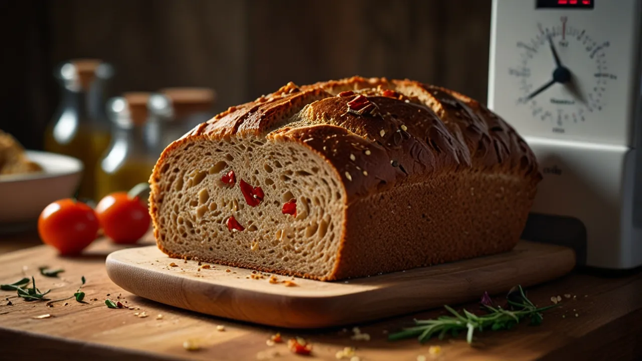 Zdjęcie Przepis na chleb z suszonymi pomidorami z Thermomixem