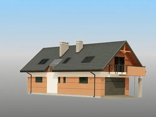 Zdjęcie Projekt Szach 2G: Nowoczesny Dom Jednorodzinny z Poddaszem