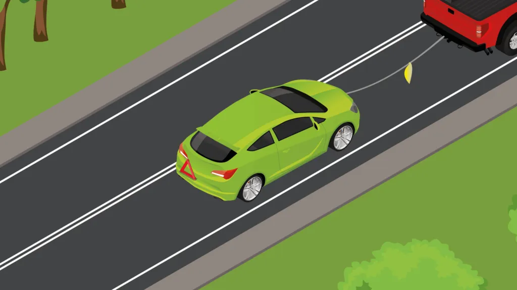 Zdjęcie Jakie światła powinien mieć włączone samochód holowany, aby uniknąć kar?