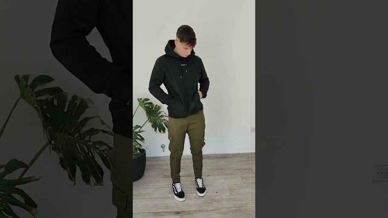 Zdjęcie Outfit perfecto para pantalón cargo verde hombre que debes probar
