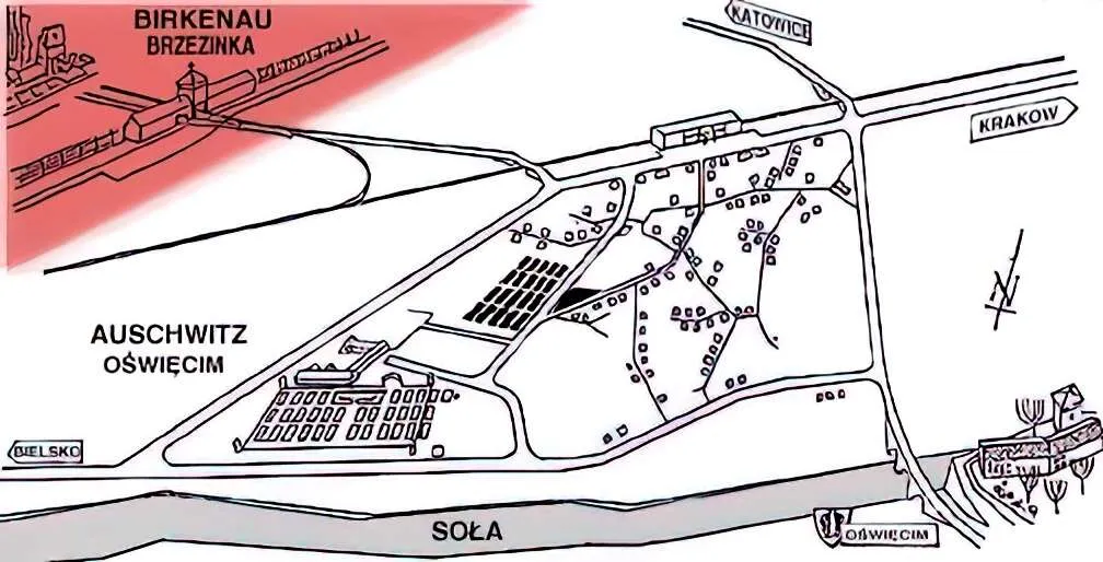 Zdjęcie Mapa Auschwitz-Birkenau - gdzie znajdowały się poszczególne obiekty?