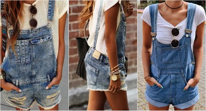 Zdjęcie Kreatywne stylizacje z krótkimi ogrodniczkami damskimi na lato