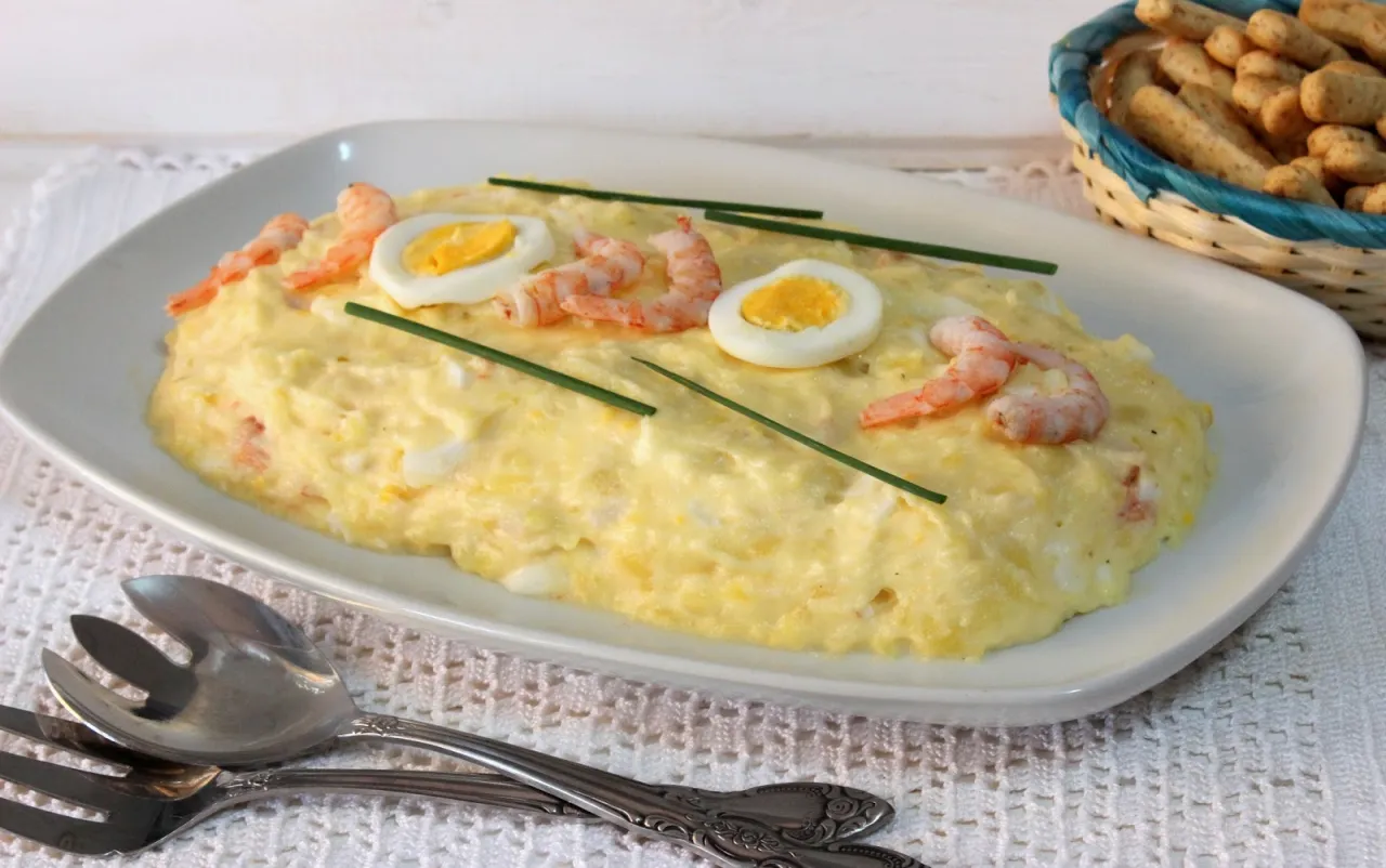Zdjęcie Ensaladilla de gambas gaditana: receta tradicional que encanta