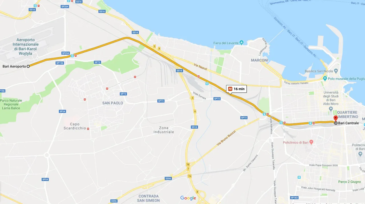 Zdjęcie Jak dojechać z lotniska do Bari? Poznaj tanie i szybkie opcje transportu