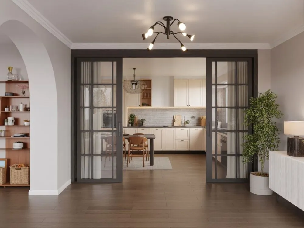 Zdjęcie Co zamiast drzwi do kuchni? 10+ pomysł&oacute;w na styl i przestrzeń