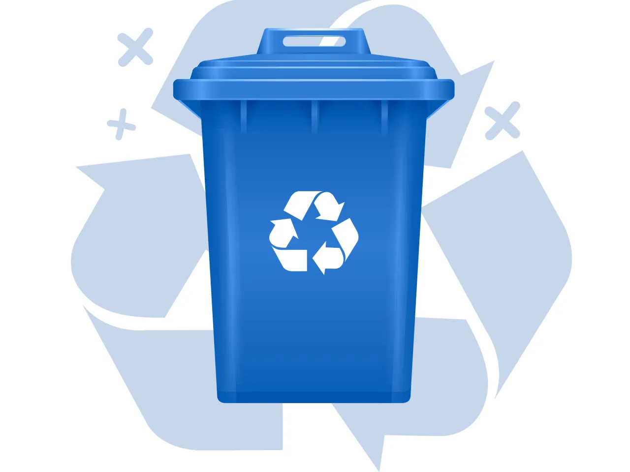 Zdjęcie Niebieski pojemnik na śmieci: co wrzucamy i czego unikać