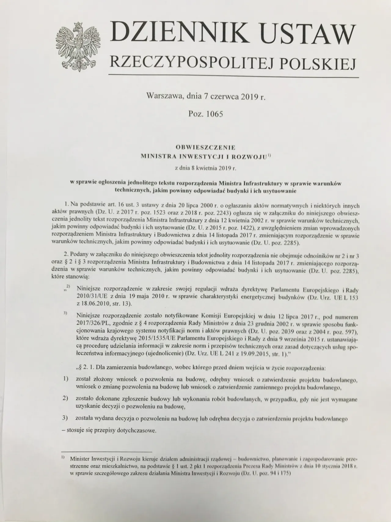 Zdjęcie Warunki techniczne, którym powinny odpowiadać budynki i ich usytuowanie w Polsce