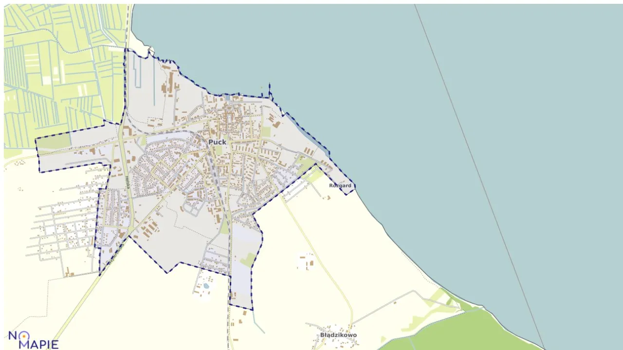 Zdjęcie Mapa Czarnego Młyna: poznaj ulice i lokalizację w gminie Puck