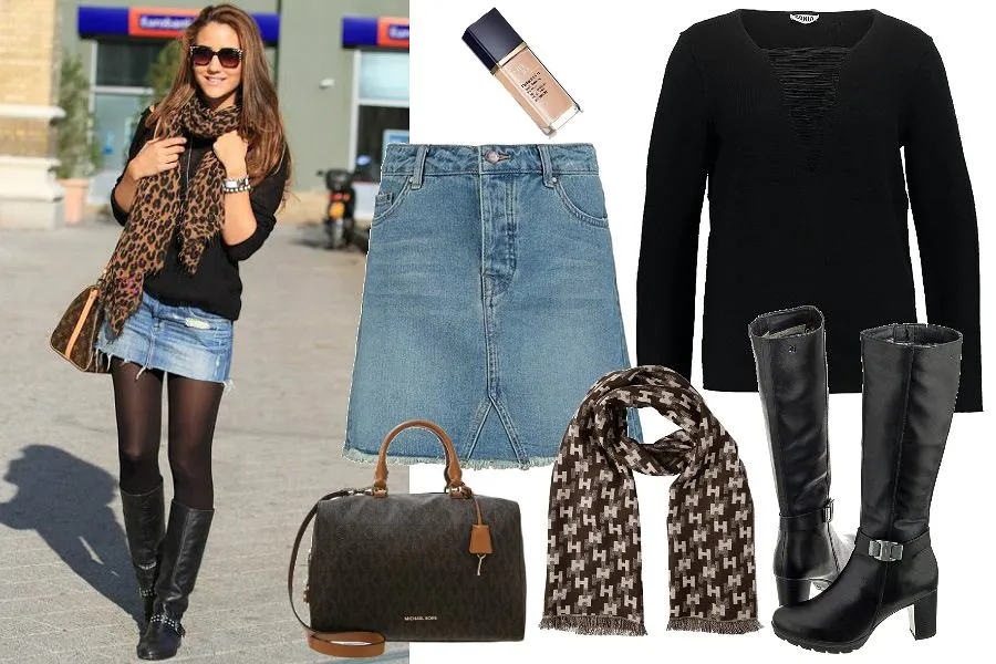 Zdjęcie Spódnica jeansowa zimą: 7 stylizacji, które pokochasz