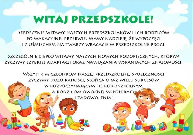 Zdjęcie Witaj przedszkole wiersz – najlepsze rymowanki na powitanie dla dzieci