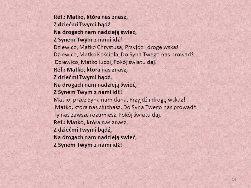 Zdjęcie Poznaj pełny tekst piosenki Matko która nas znasz - pieśń maryjna w całości