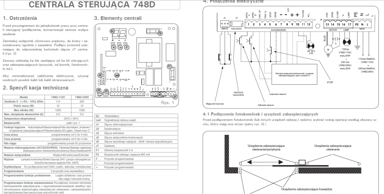 Zdjęcie FAAC 741 Instrukcja: Kompletny Poradnik Montażu i Obsługi Napędu
