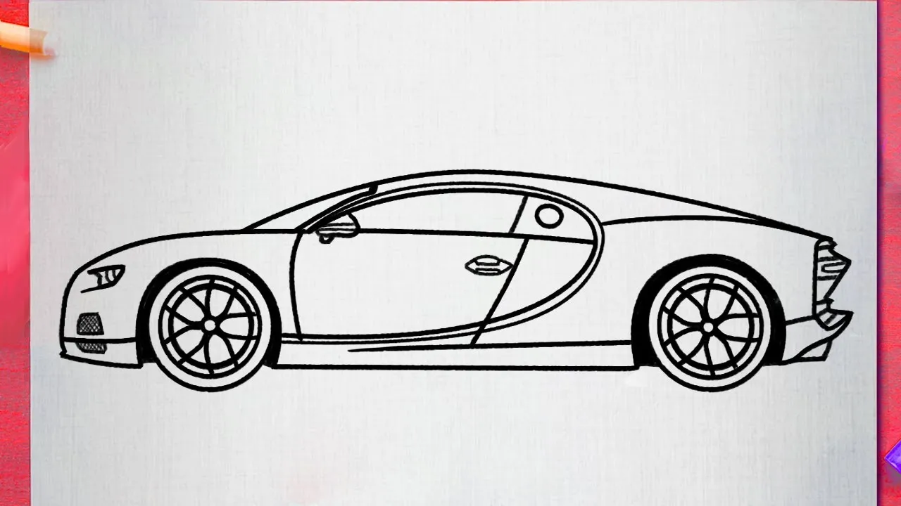 Zdjęcie Jak narysować Bugatti Chiron: proste techniki i efektywne triki