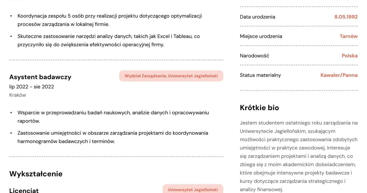 Zdjęcie Jak napisać CV na praktyki, aby wyróżnić się na tle innych kandydatów