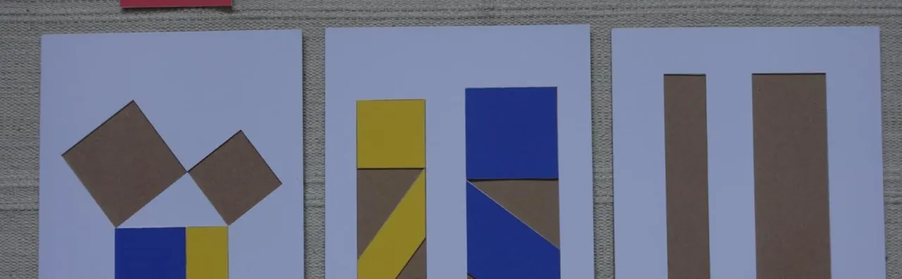 Zdjęcie Zapisz jakie pola mają poniższe trójkąty prostokątne i porównaj je