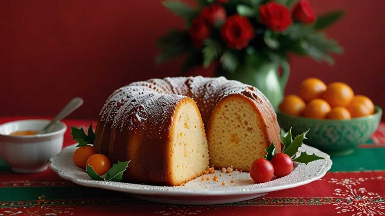 Zdjęcie Świąteczna babka z mandarynkami: Idealne ciasto na świąteczny stół
