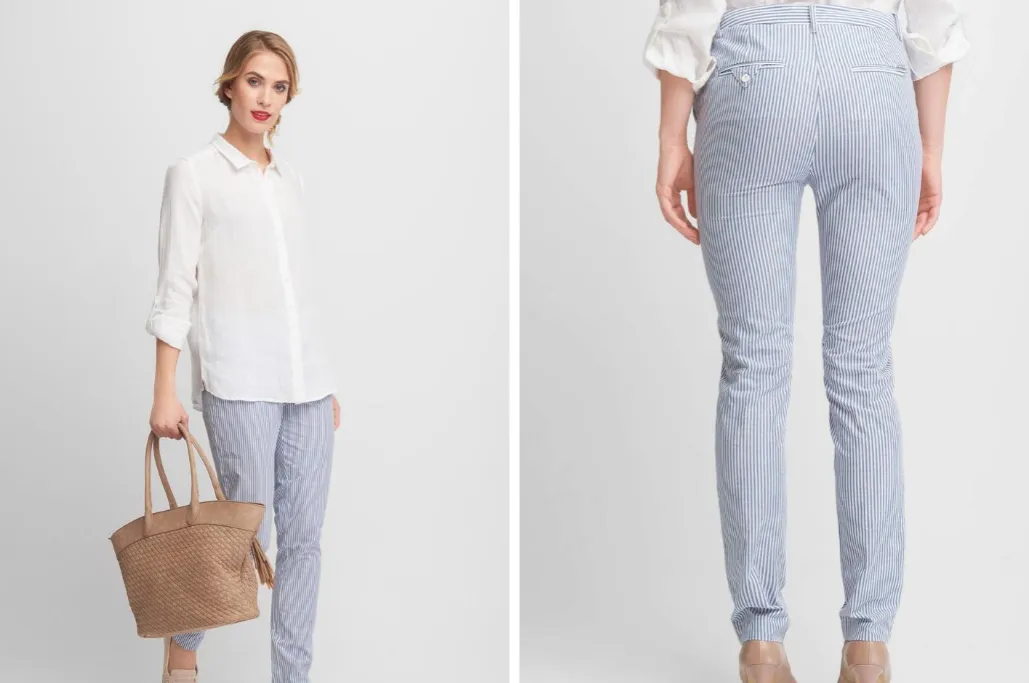 Zdjęcie Co ubrać do spodni w paski, aby uniknąć modowej wpadki?