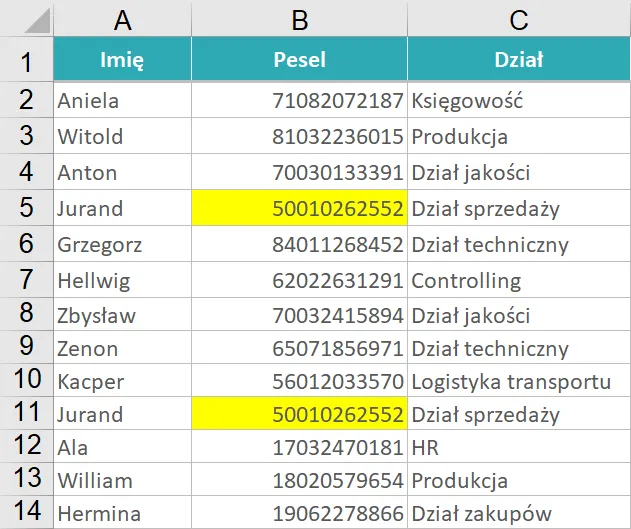 Zdjęcie Jak znaleźć duplikaty w Excelu i uniknąć błędów w danych
