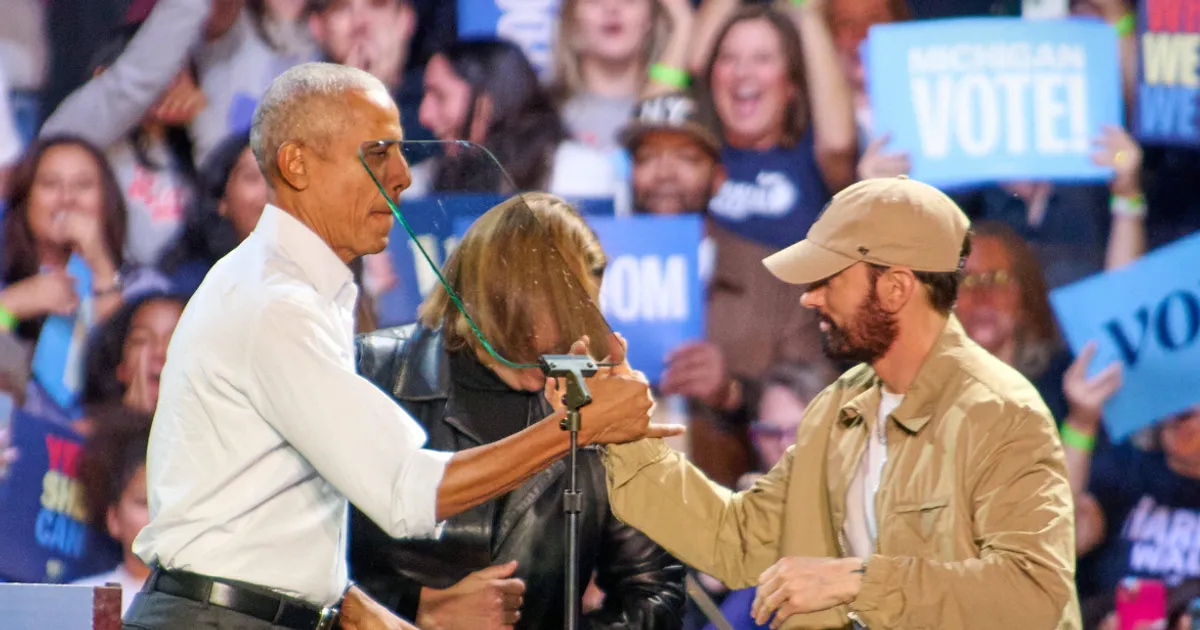 Zdjęcie Kogo popiera Eminem? Zaskakujące wsparcie dla Kamali Harris