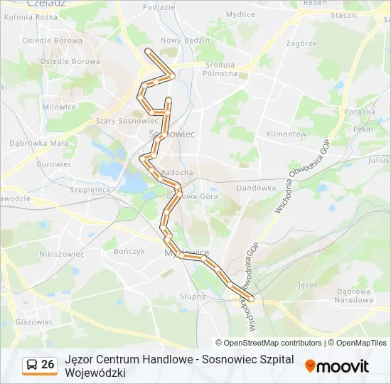 Zdjęcie Tramwaj 26 Sosnowiec rozkład jazdy – sprawdź aktualne godziny odjazdów
