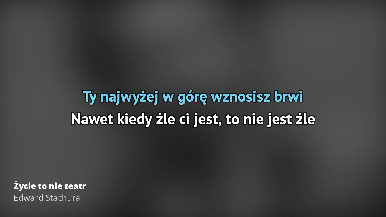 Zdjęcie Życie to nie teatr - interpretacja wiersza Edwarda Stachury