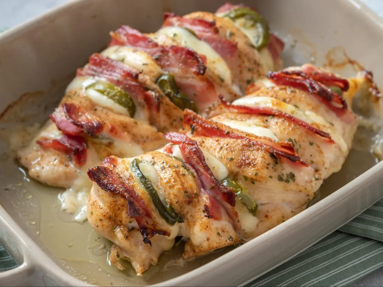 Zdjęcie Kurczak zapiekany z mozzarellą – łatwy przepis na smakowity obiad