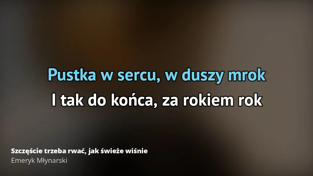 Zdjęcie Szczęście trzeba rwać jak świeże wiśnie nuty do nauki gry na instrumencie