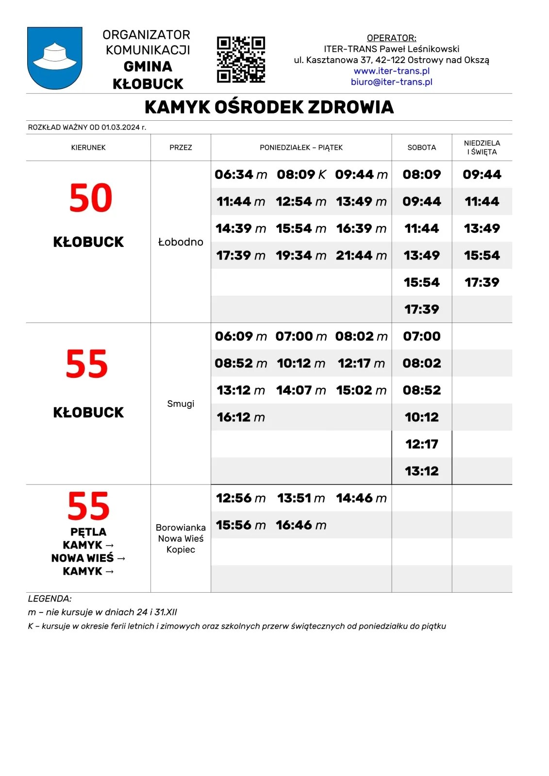 Zdjęcie Rozkład jazdy 55 w Lublinie – Sprawdź godziny i trasy autobusów
