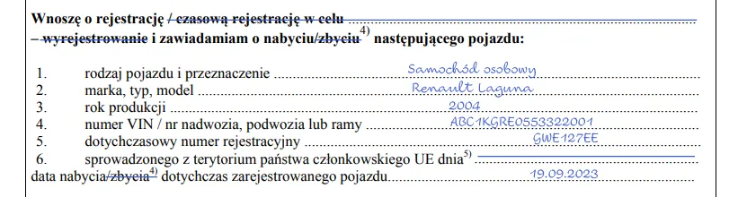Zdjęcie Jak wypełnić wniosek o rejestrację pojazdu Sieradz - uniknij błędów