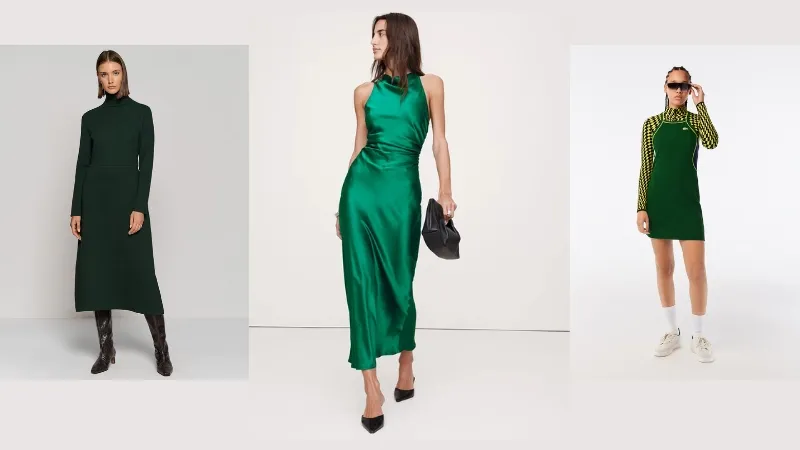 Zdjęcie Con que combinar un vestido verde oliva para lucir espectacular