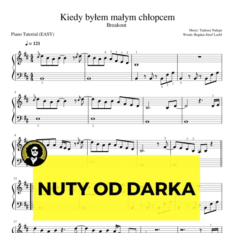 Zdjęcie Nutki i akordy do kiedy byłem małym chłopcem - graj z pasją