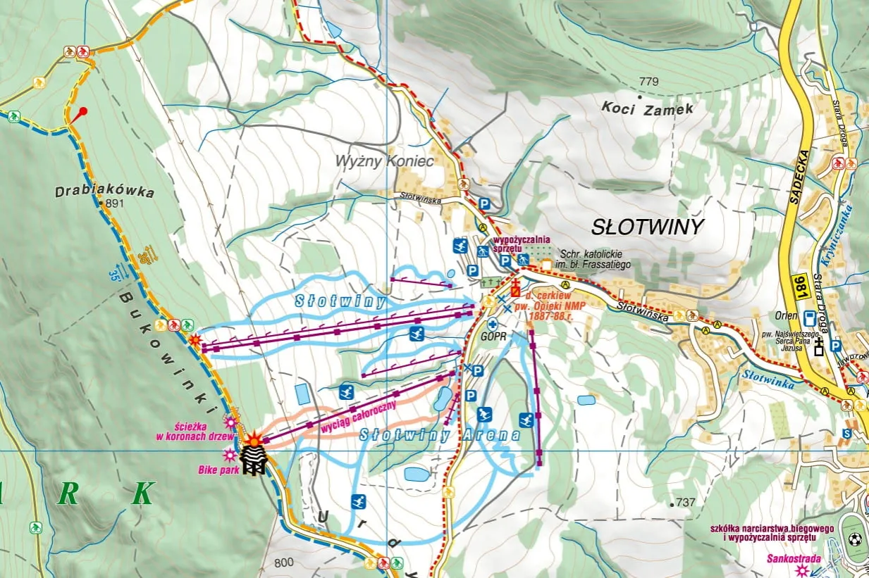 Zdjęcie Najlepsze trasy rowerowe Krynica-Zdrój mapa – uniknij trudności w planowaniu