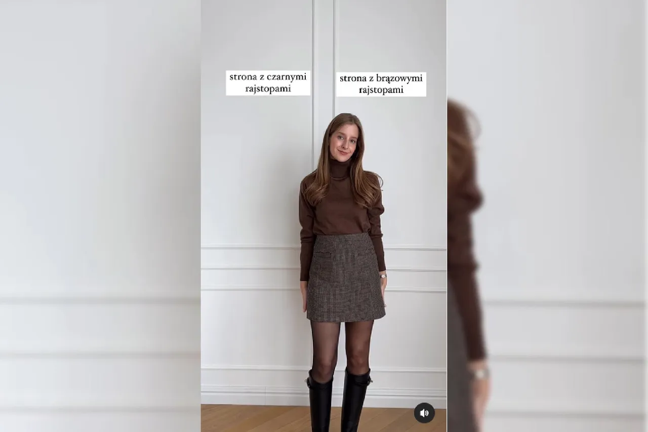 Zdjęcie Brązowe rajstopy stylizacje - jak stworzyć modne i eleganckie looki