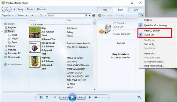 Zdjęcie Jak łatwo nagrać MP3 na CD z Windows Media Player bez problemów