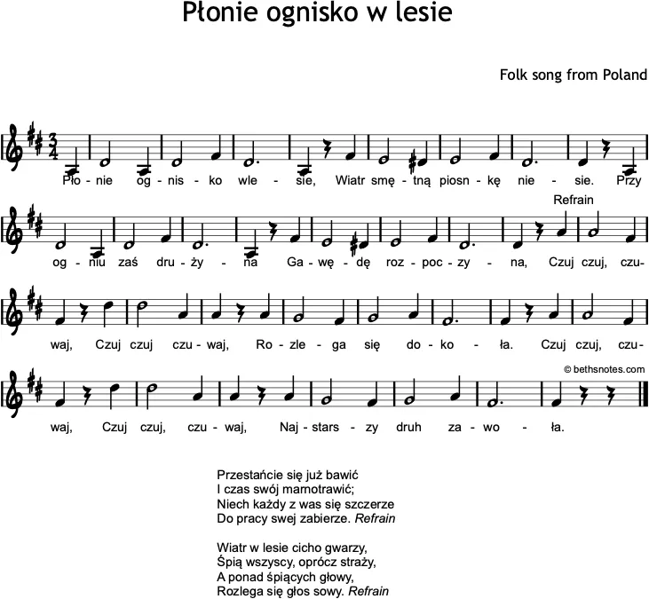 Zdjęcie Najprostsze akordy do piosenki Płonie ognisko - szybka nauka gry na gitarze