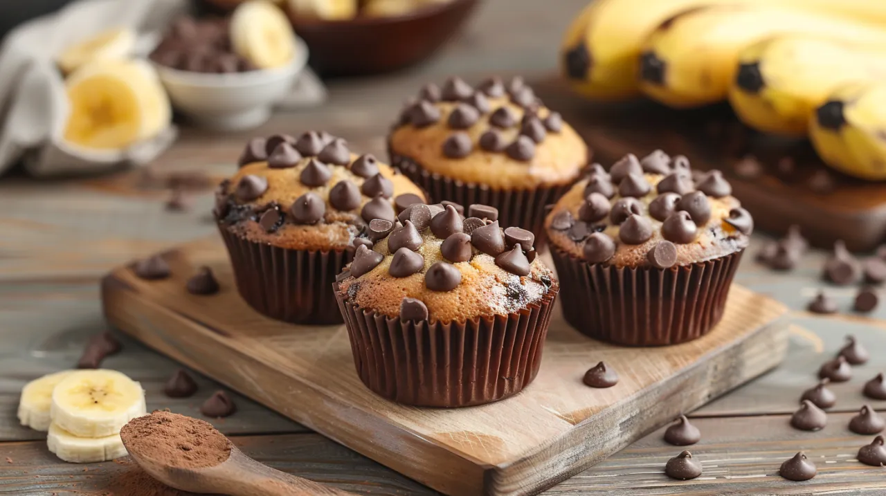 Zdjęcie Muffinki bananowe bez jajek: Pyszne i łatwe w przygotowaniu
