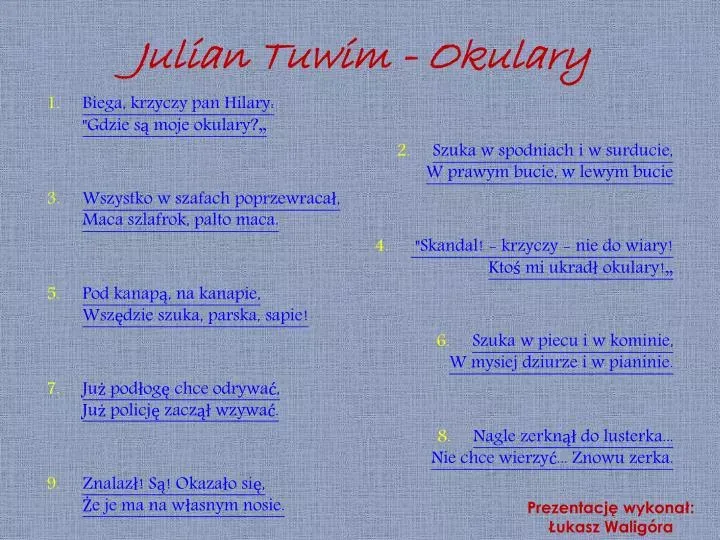Zdjęcie Okulary wiersz Tuwima: Analiza, która zaskoczy każdego czytelnika