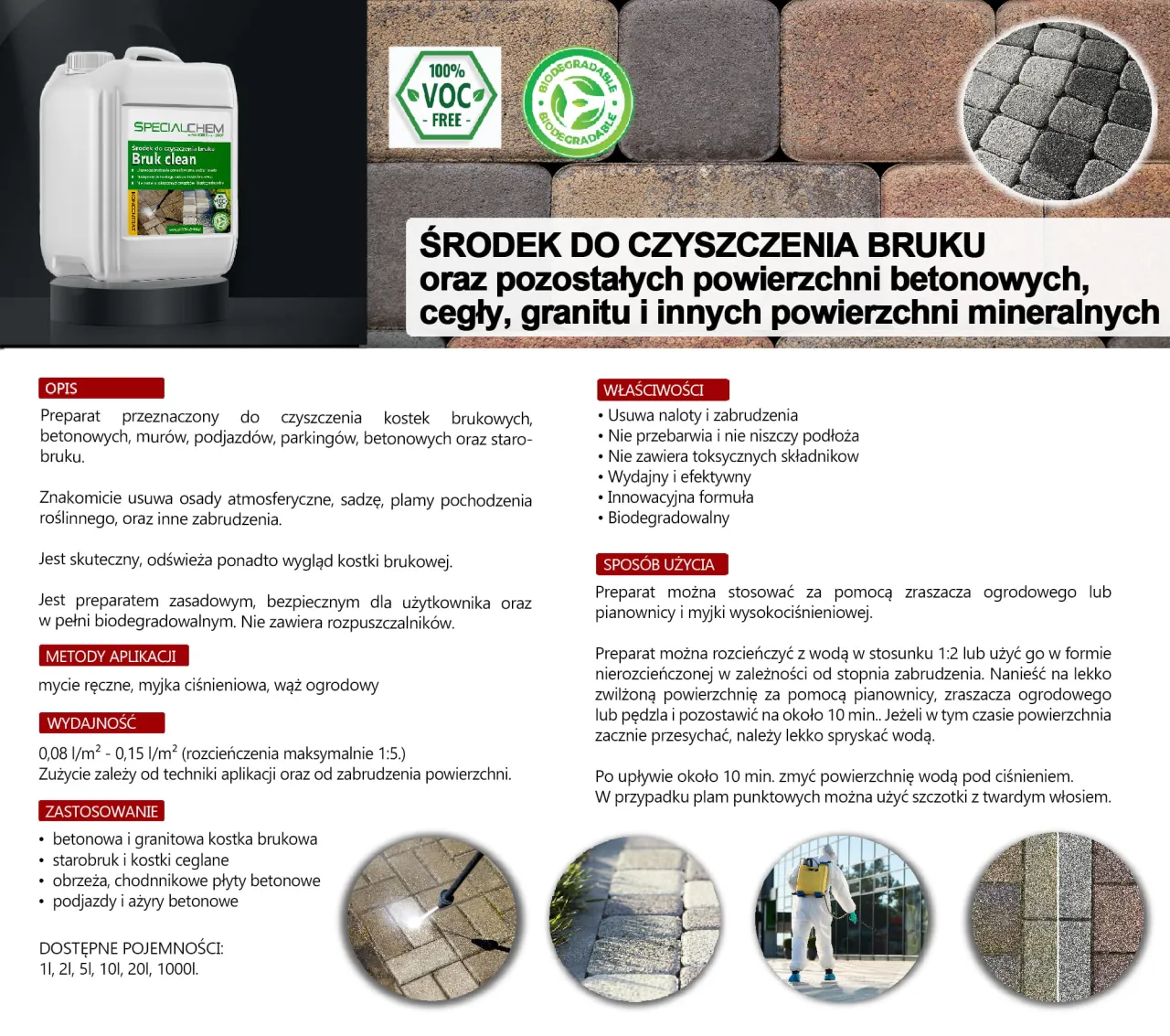 Zdjęcie Srodek do mycia kostki brukowej | Top 5 polecanych płynów