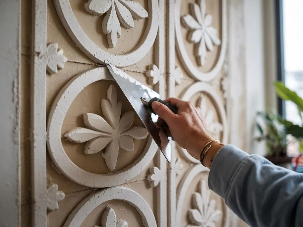 Zdjęcie Jak zrobić wzory na ścianie z gipsu - proste techniki i porady