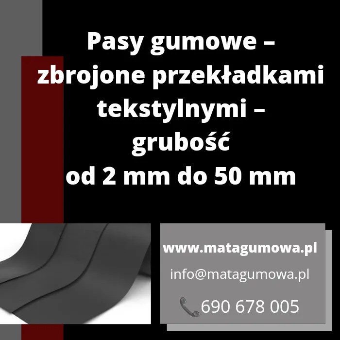 Zdjęcie Pas gumowy zbrojony płótnem - idealny wybór dla trudnych warunków