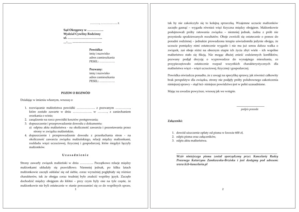 Zdjęcie Jak napisać pozew rozwodowy - uniknij błędów i oszczędź czas